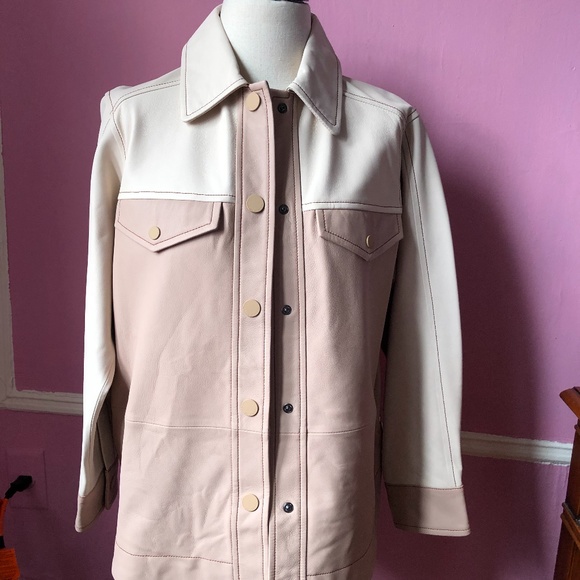 Scotch&Soda blush Pink Leather Jacket